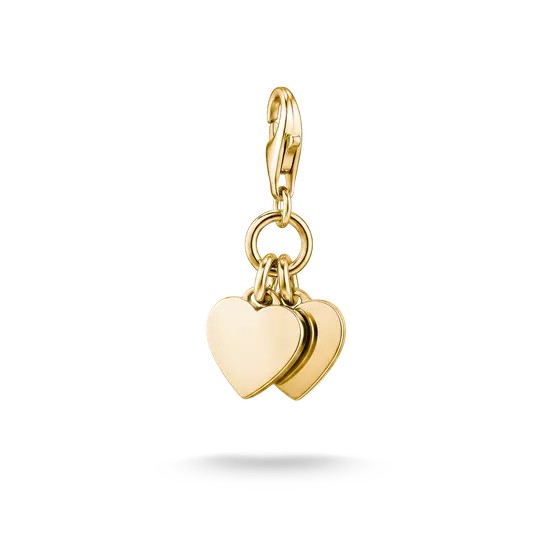 THOMAS SABO Charm Club Double Hearts Gold Charm
