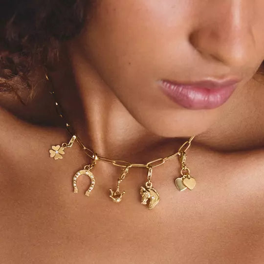THOMAS SABO Charm Club Double Hearts Gold Charm