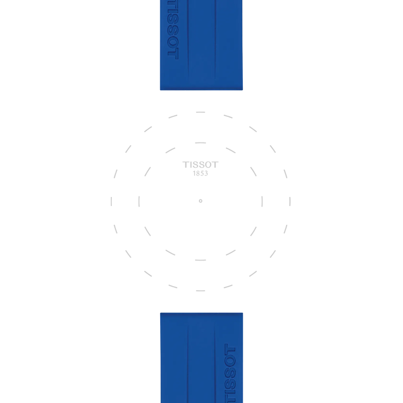 Tissot 22mm Blue Silicone Watch Strap