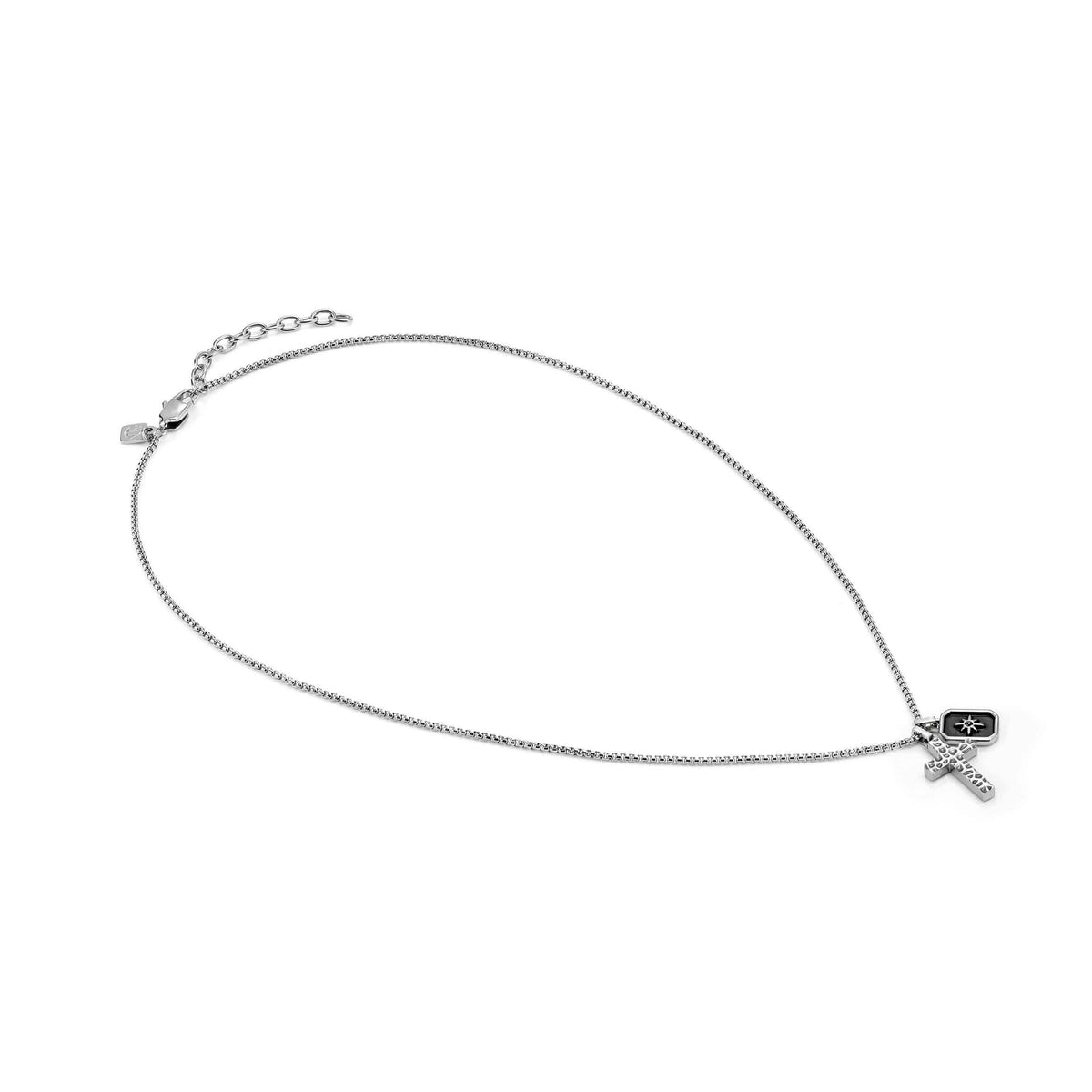 Nomination Bold Steel windrose pendant necklace, worn