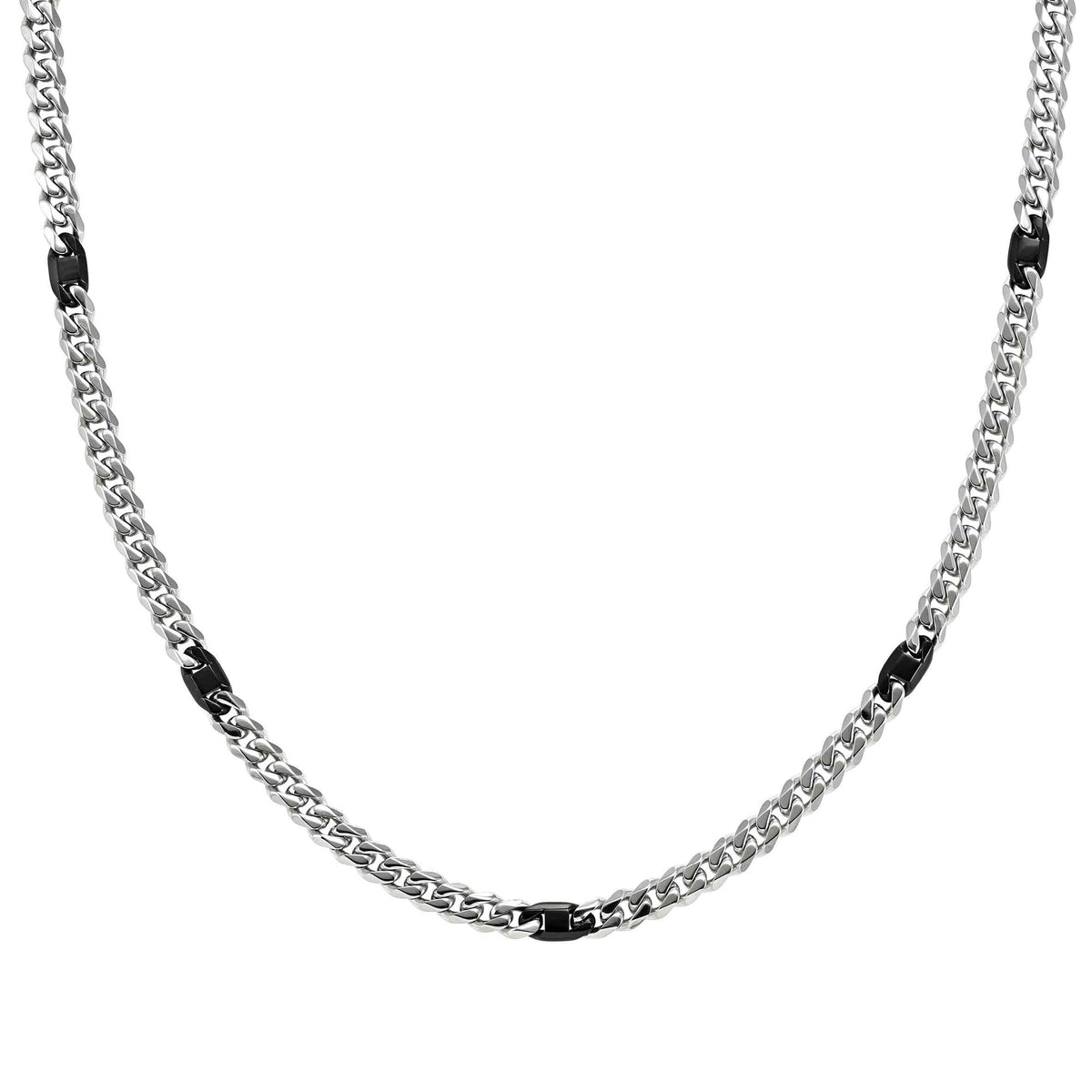Nomination Bold Steel Flat Link Necklace