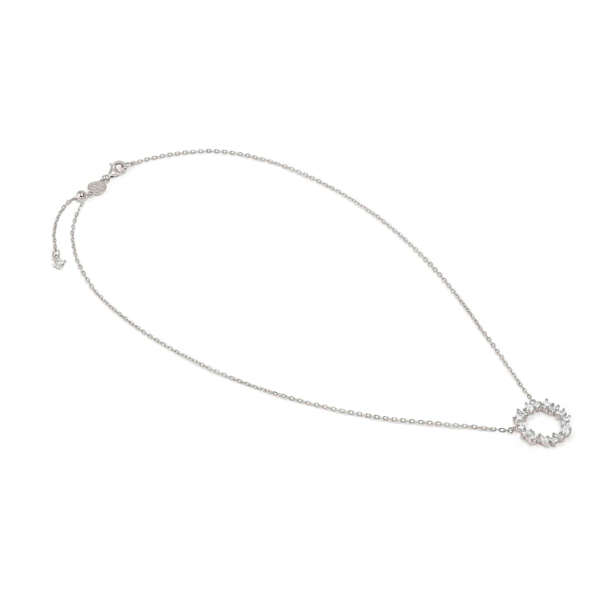 Nomination Colour Wave Necklace with Circle and White Stones