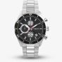 Timex Ridgefield Chronograph Stainless Steel Bracelet Watch Black Dial