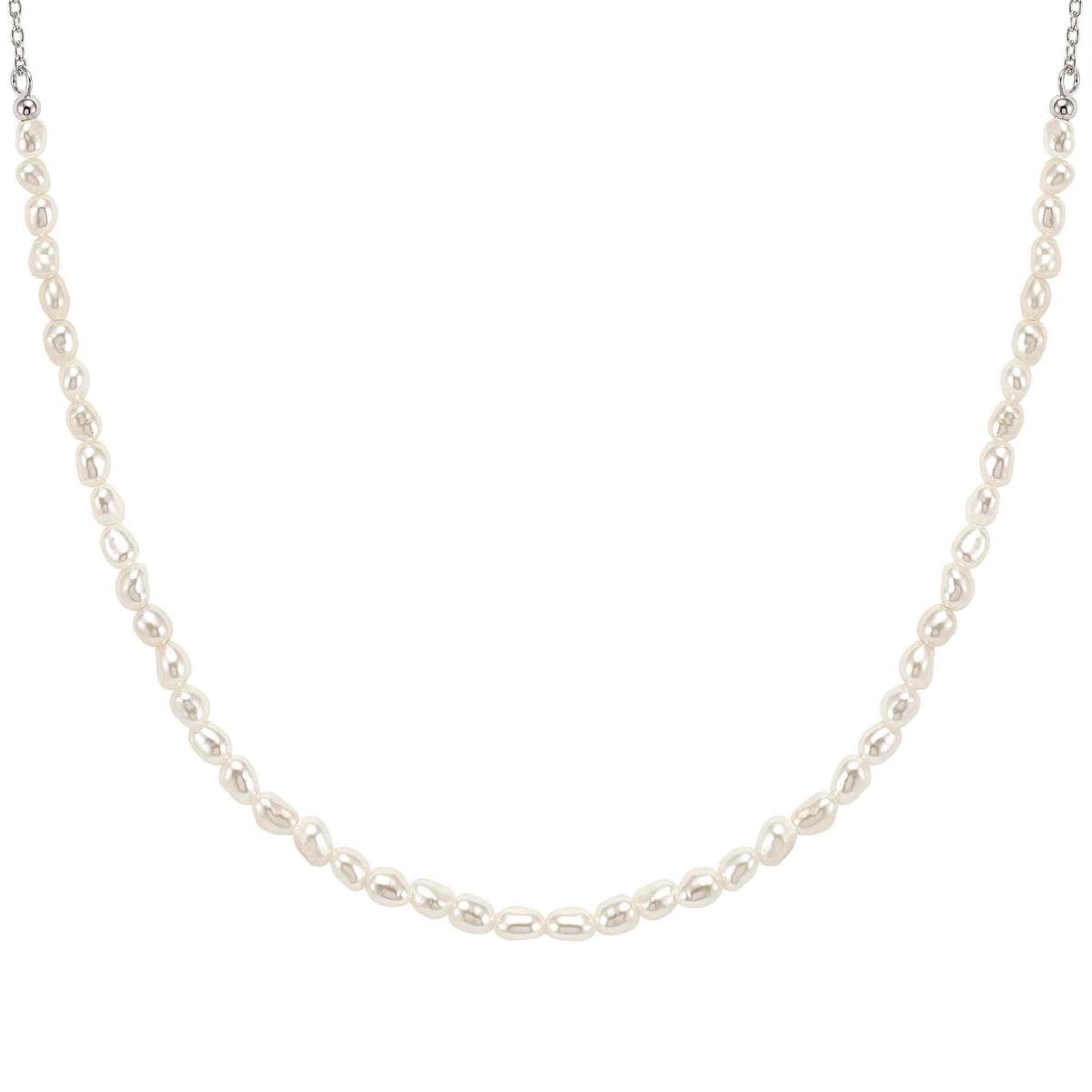 Nomination Siren Dream Necklace, Chain and Half Pearls, Silver