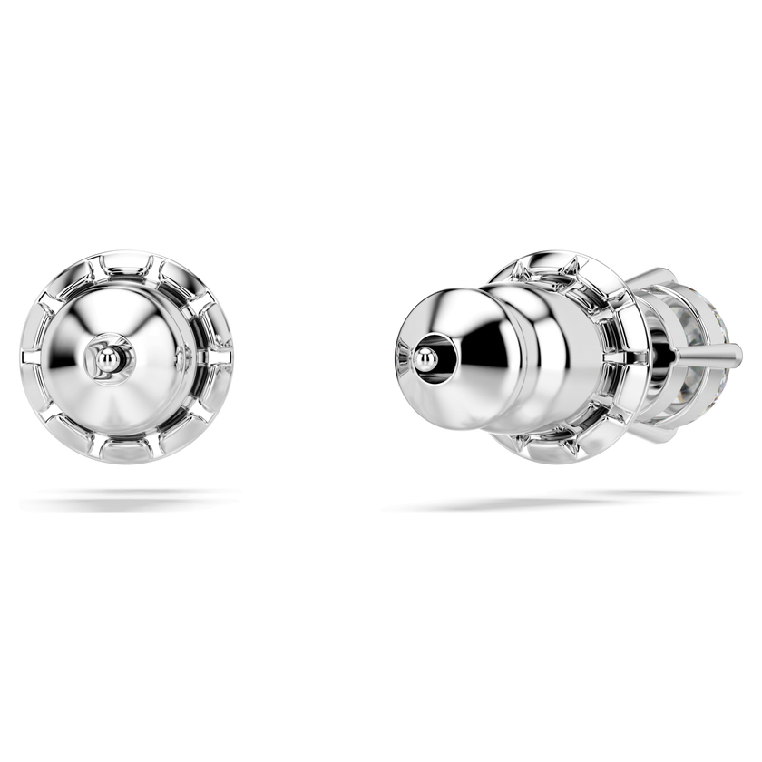Swarovski Stilla Attract Round Cut White Rhodium Plated Stud Earrings