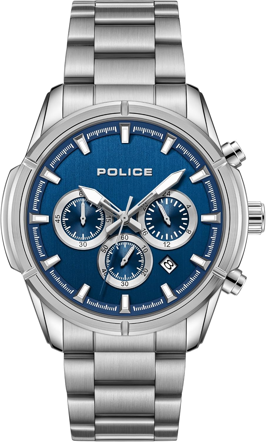 Police Flair Men's Silver Bracelet Watch