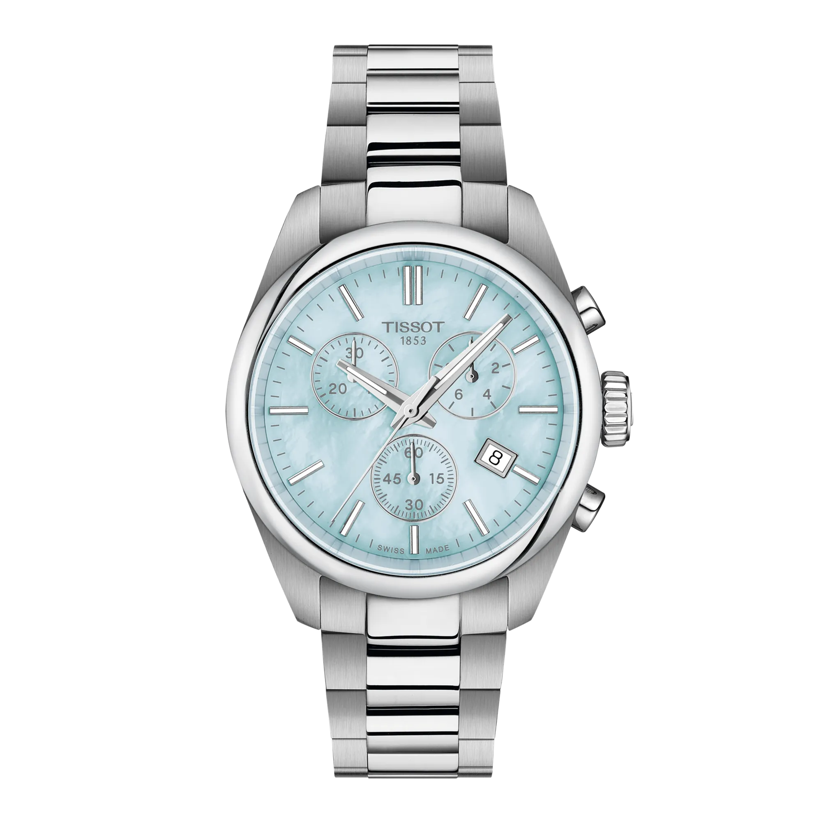 Tissot PR 100 36mm Quartz Chronograph Blue Mother-of-Pearl Dial