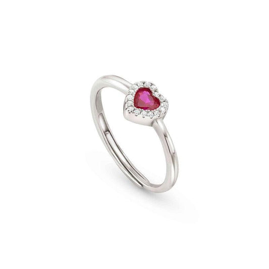 All My Love Ring, Red Heart with Cubic Zirconia