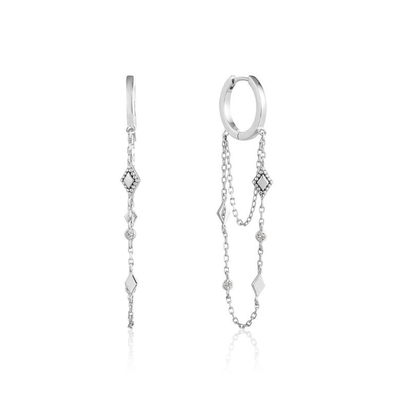 Ania Haie Bohemian Chain Drop Mini Hoops