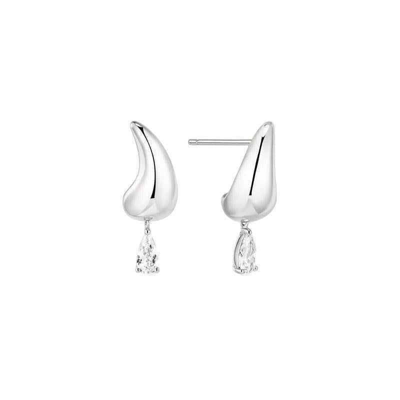 Ania Haie Curved Teardrop Dangle Stud Earrings