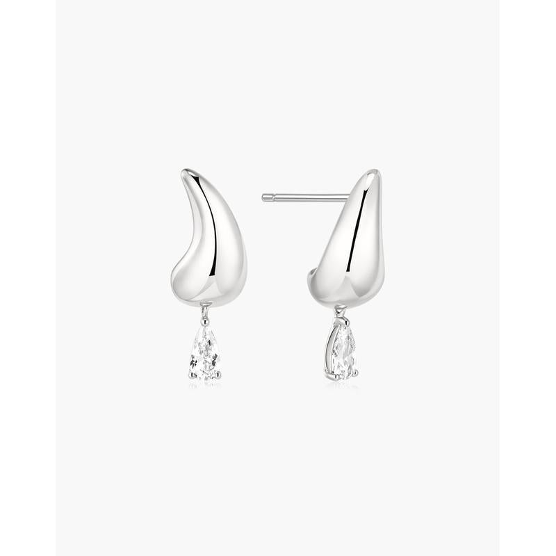 Ania Haie Curved Teardrop Dangle Stud Earrings