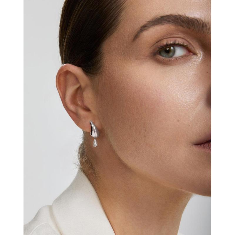 Ania Haie Curved Teardrop Dangle Stud Earrings