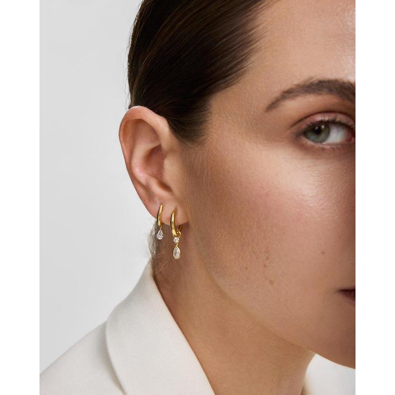 Ania Haie E076-14G Women's Huggie Hoop Earrings