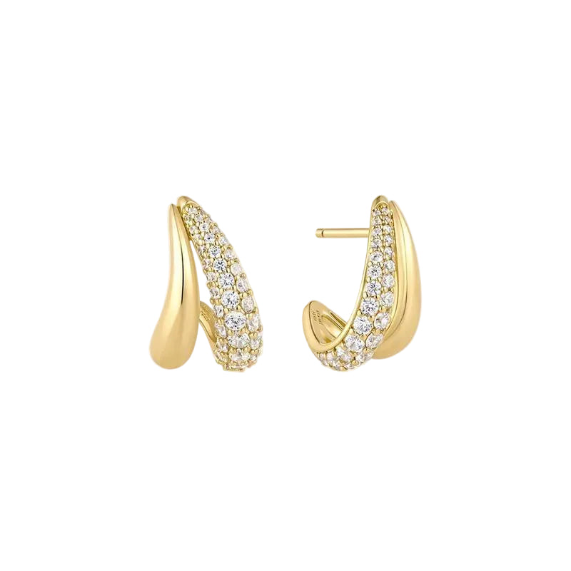 Ania Haie Duet Stud Hoop Earrings