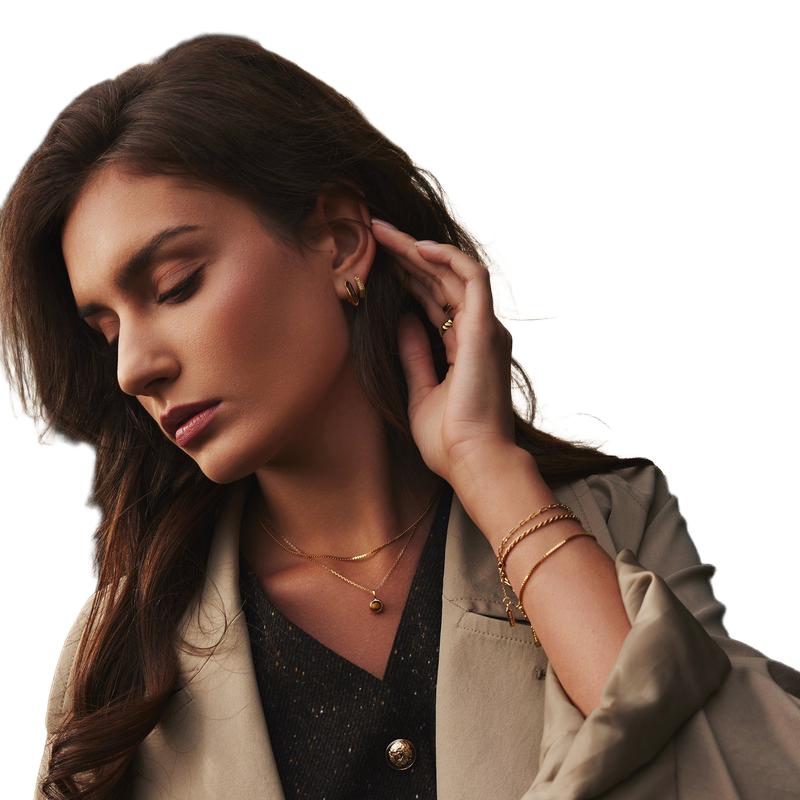 Ania Haie Elegant Gold Flat S-Link Chain Necklace