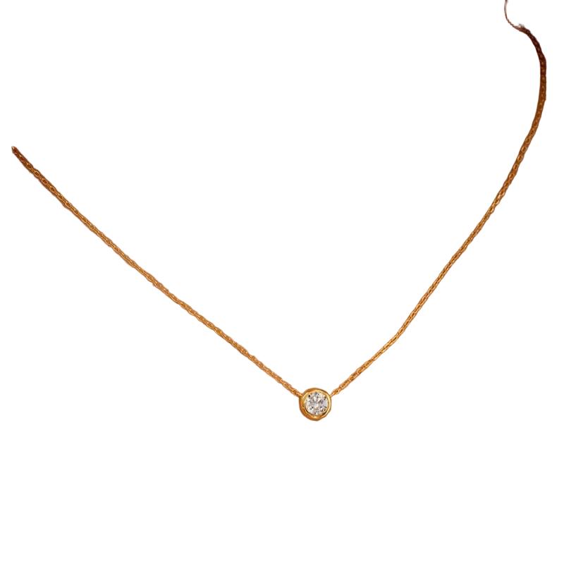Ania Haie Elegant Gold Silver Solitaire Pendant Necklace
