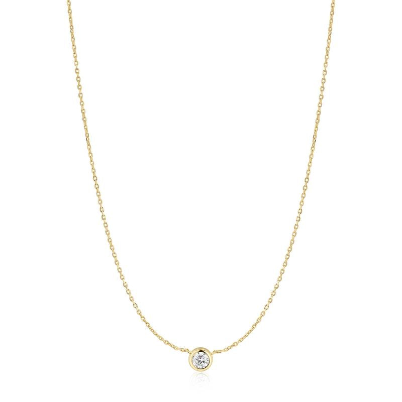 Ania Haie Elegant Gold Silver Solitaire Pendant Necklace