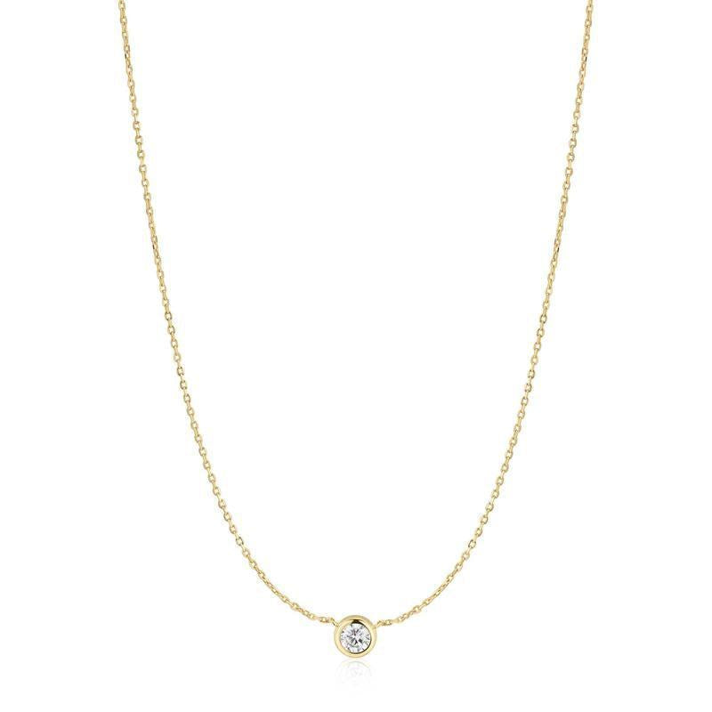 Ania Haie Elegant Gold Silver Solitaire Pendant Necklace