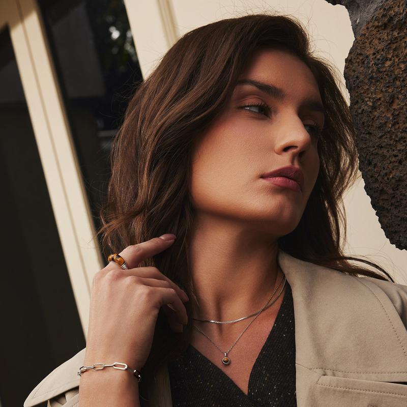 Ania Haie Elegant Silver Flat S‑Link Chain Necklace