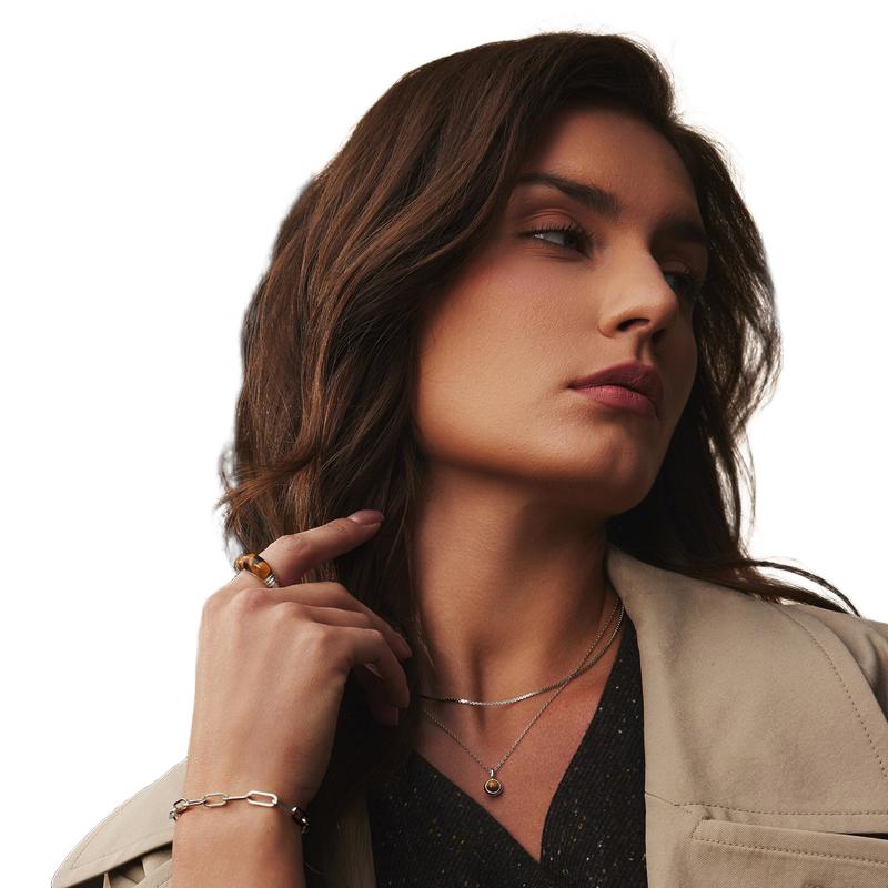 Ania Haie Elegant Silver Flat S‑Link Chain Necklace