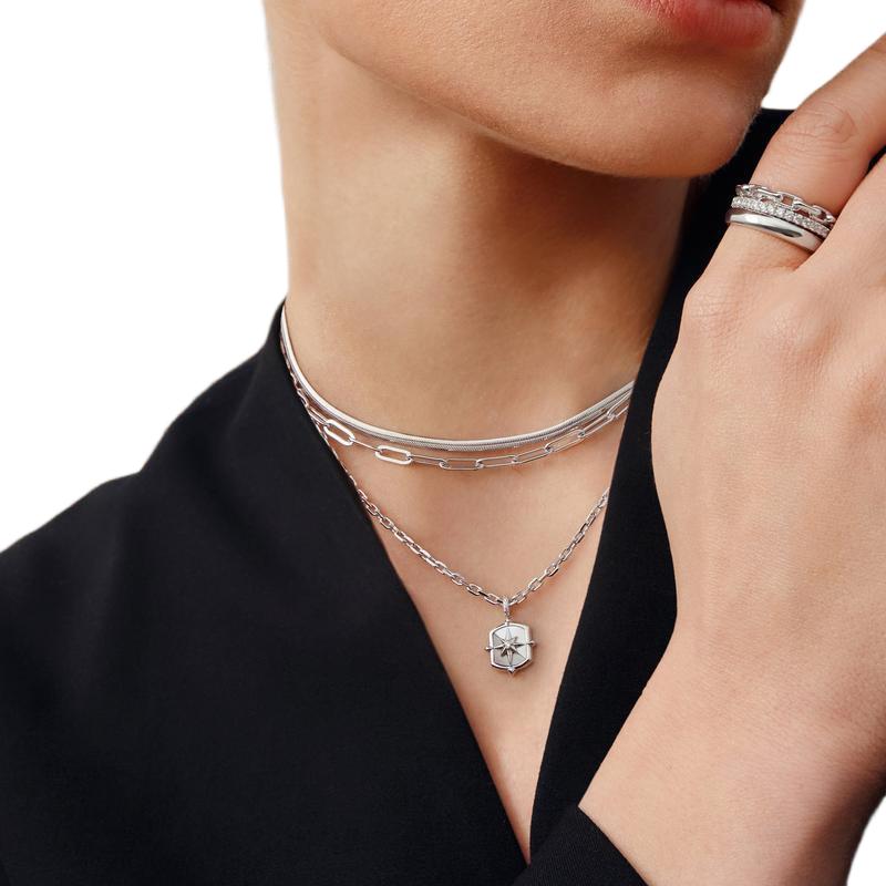 Ania Haie Elegant Silver Paper Clip Chain Necklace