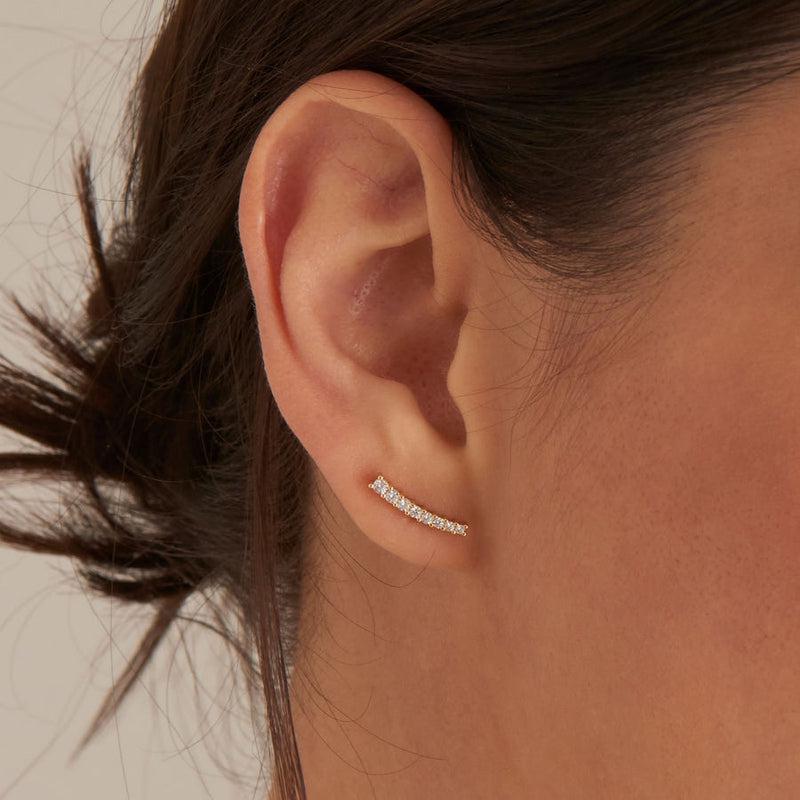 Ania Haie Glam Crawler Stud Earrings