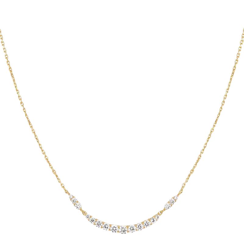 Ania Haie Gold Arc Pave Necklace
