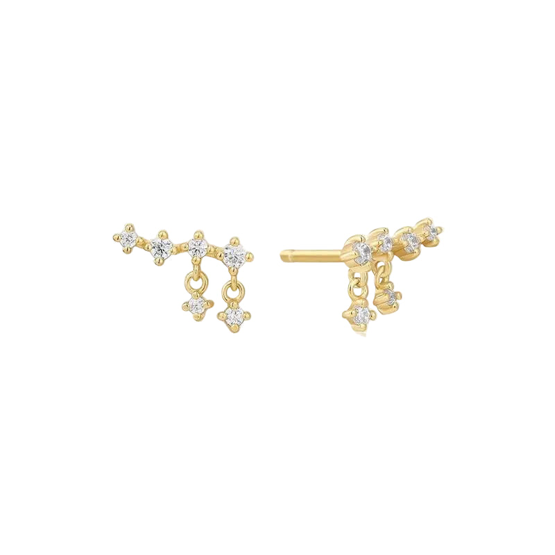 Ania Haie Gold Cascade Stud Earrings