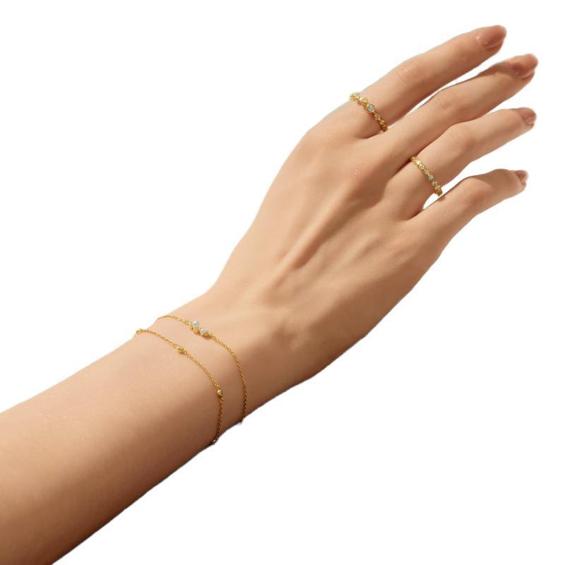 Ania Haie Gold Classic Bezel-Set Station Bracelet