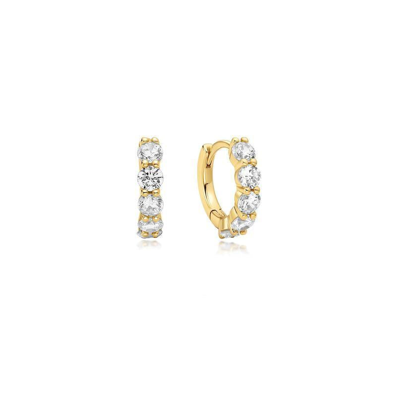 Ania Haie Gold Cubic Zirconia Hoop Earrings