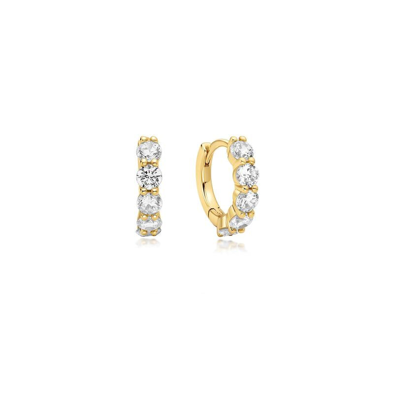 Ania Haie Gold Cubic Zirconia Hoop Earrings