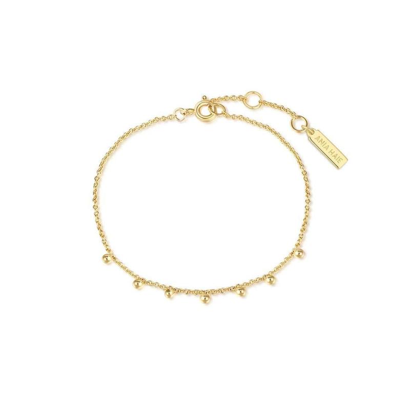 Ania Haie Gold Dangling Bead Station Bracelet