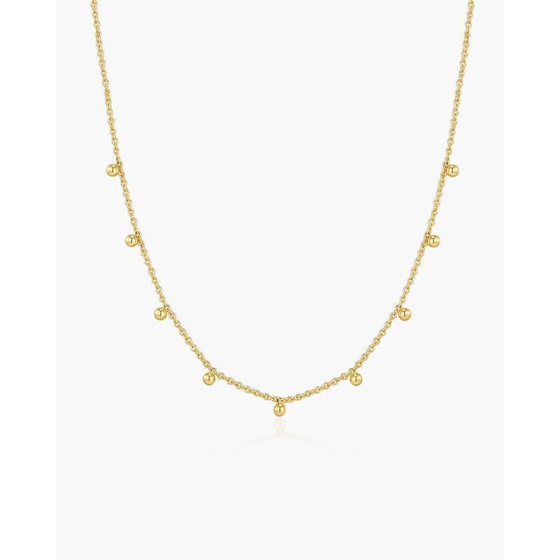 Ania Haie Gold Dangling Bead Station Necklace