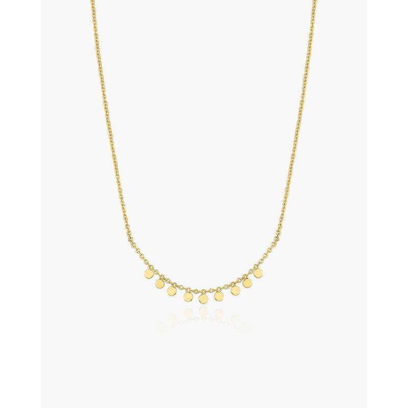 Ania Haie Gold Dangling Disc Station Necklace
