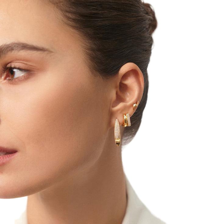 Ania Haie Gold Double Spike Stud Earrings