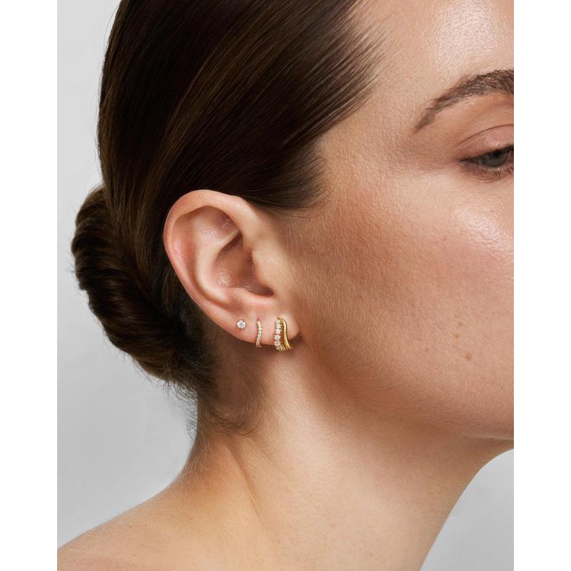 Ania Haie Gold Five-Prong Sparkle Barbell Earring