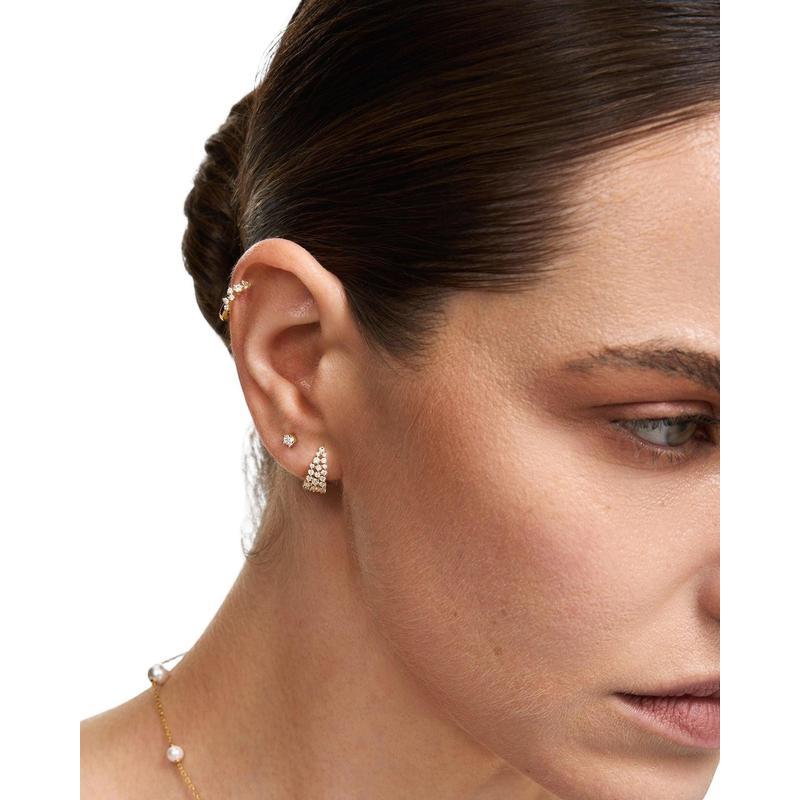 Ania Haie Gold Five-Prong Sparkle Barbell Earring
