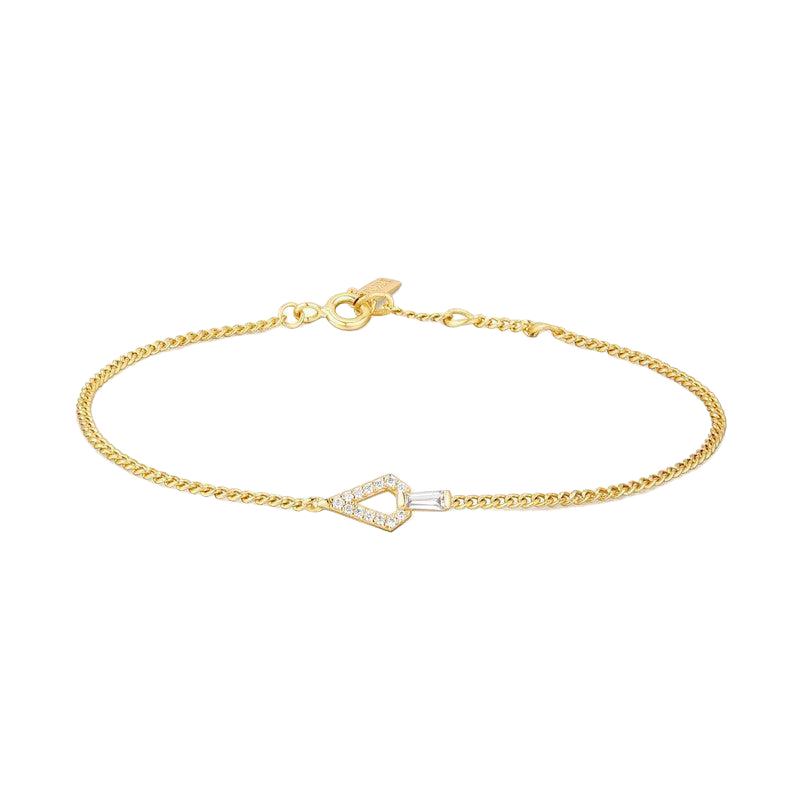Ania Haie Gold Geometric Cubic Zirconia Bracelet