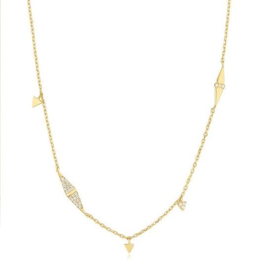 Ania Haie Gold Geometric Sparkle Chain Necklace