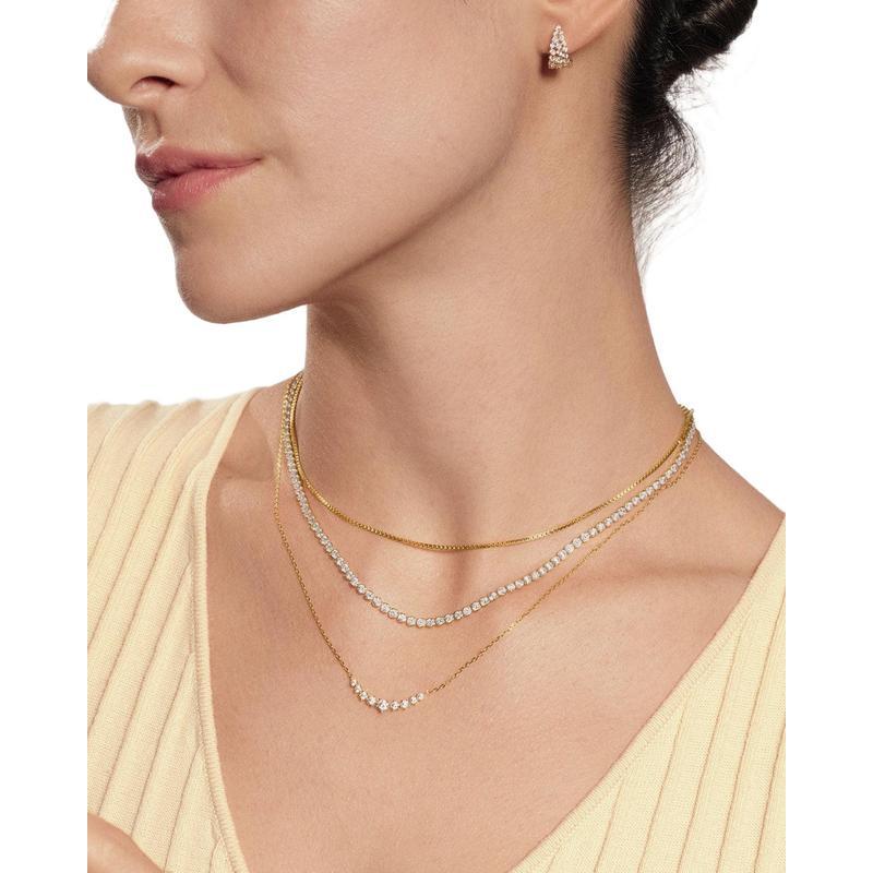 Ania Haie Gold Graduated Pave Arc Necklace