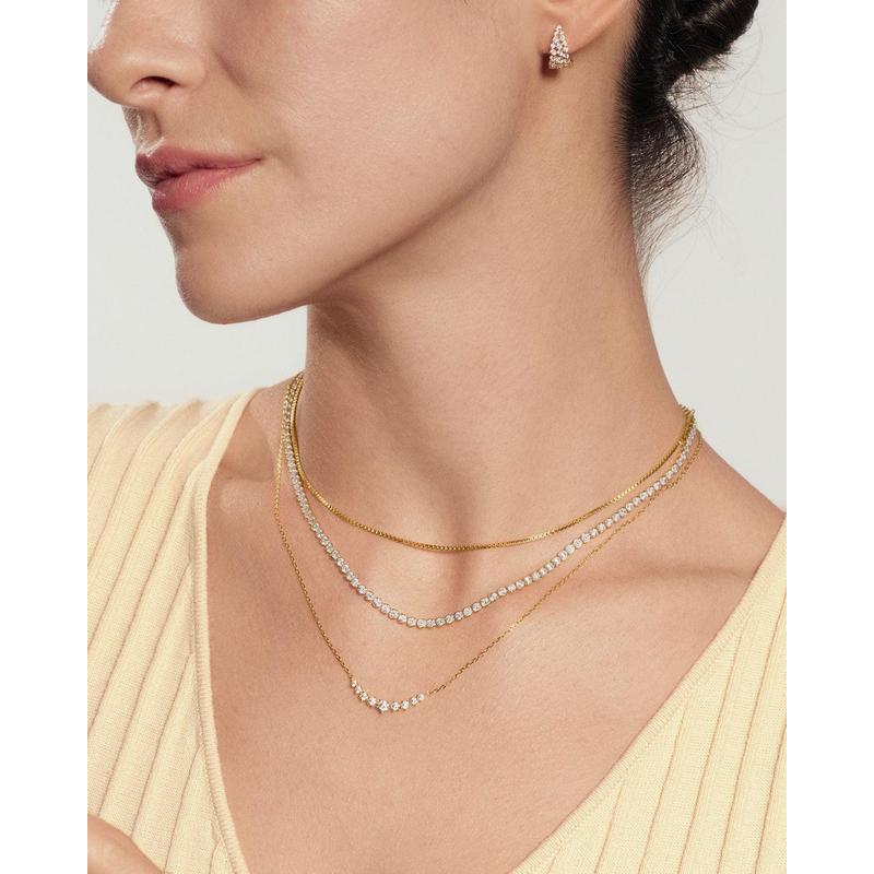 Ania Haie Gold Graduated Pave Arc Necklace