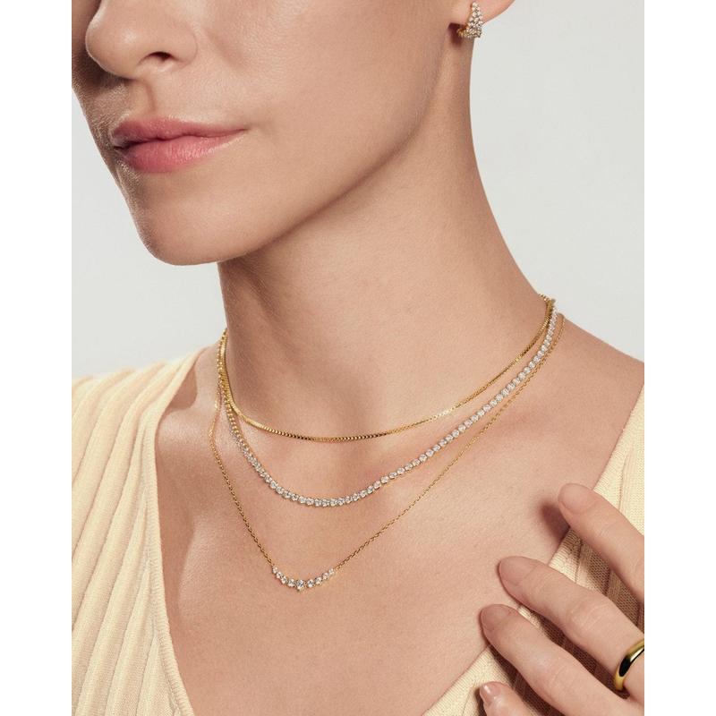 Ania Haie Gold Graduated Pave Arc Necklace