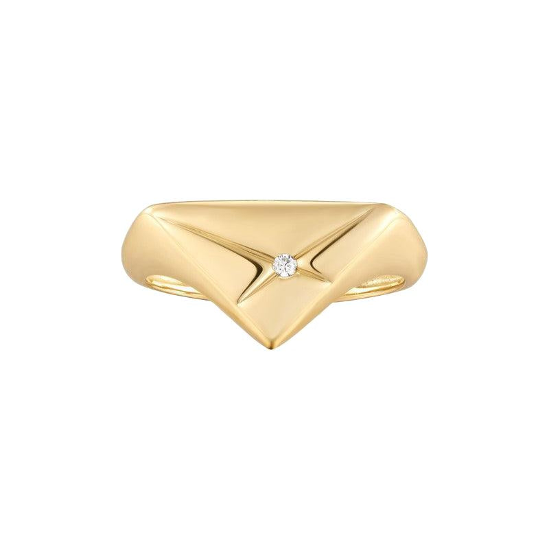 Ania Haie Gold Kiss Triangle Ring