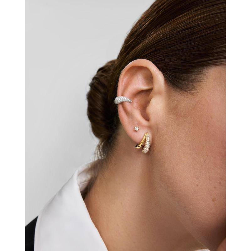 Ania Haie Gold Mini Five-Prong Sparkle Stud Earrings