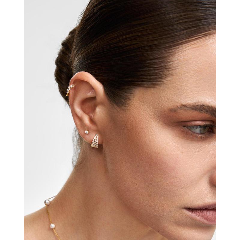Ania Haie Gold Mini Five-Prong Sparkle Stud Earrings