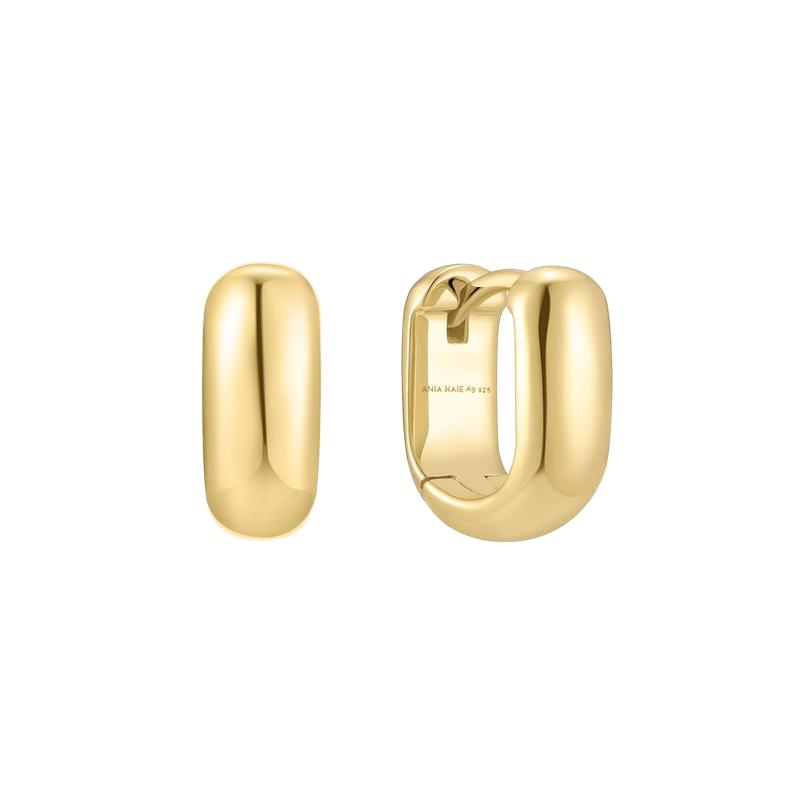 Ania Haie Gold Mini U-Shaped Huggie Hoop Earrings