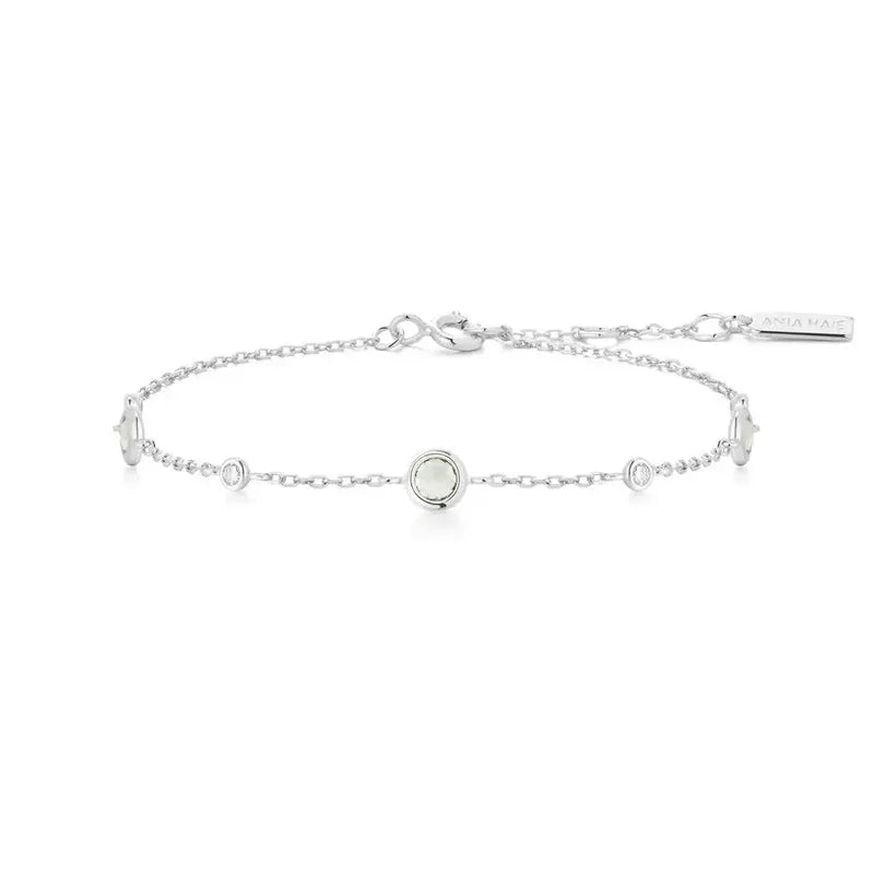 Ania Haie Gold Mint Green Station Bracelet