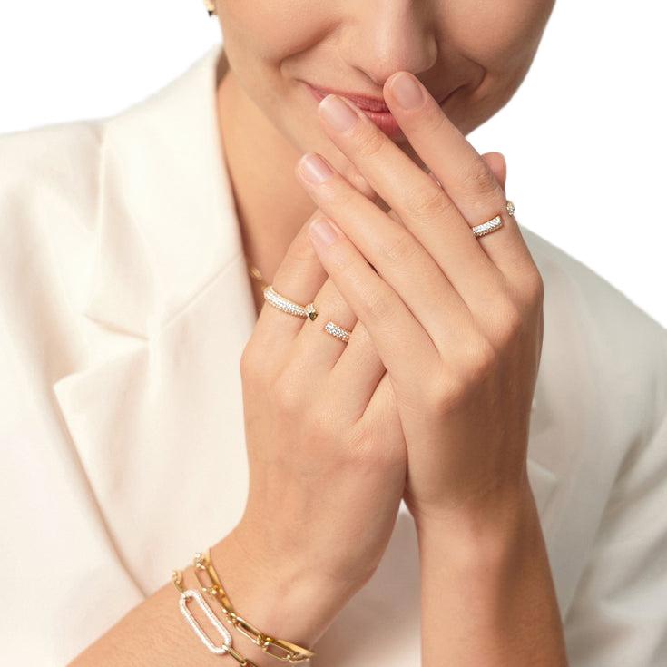 Ania Haie Gold Pave Dome Ring