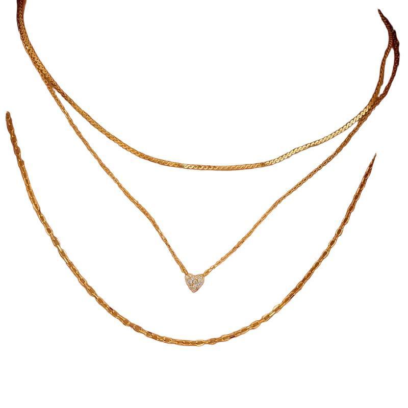 Ania Haie Gold Pavé Heart Necklace