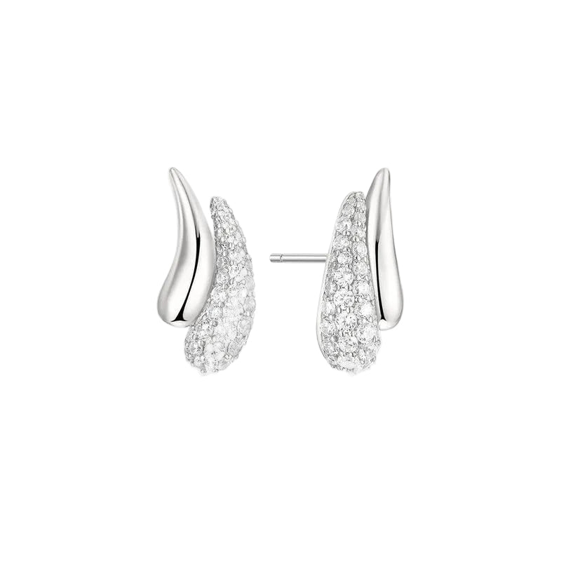 Ania Haie Gold Pavé & Polished Teardrop Duet Stud Earrings